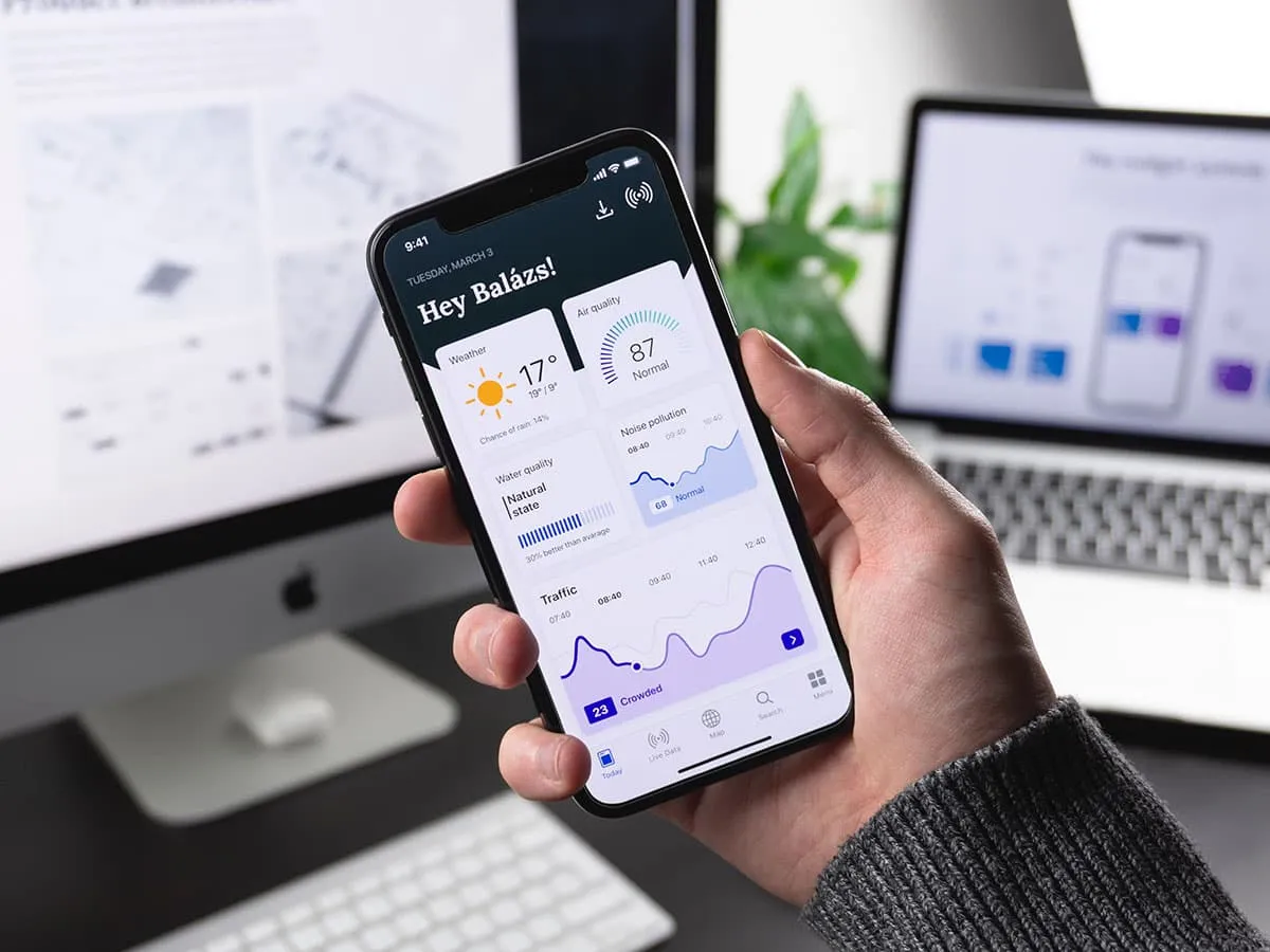 Smartphone avec l'application Odoo